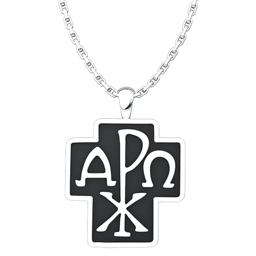 Alpha and Omega Cross Sterling Silver Pendant