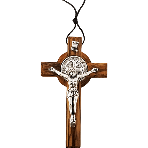 Saint Benedict 3" Cross Necklace