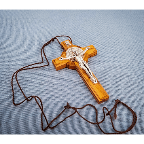 Saint Benedict 3" Cross Necklace
