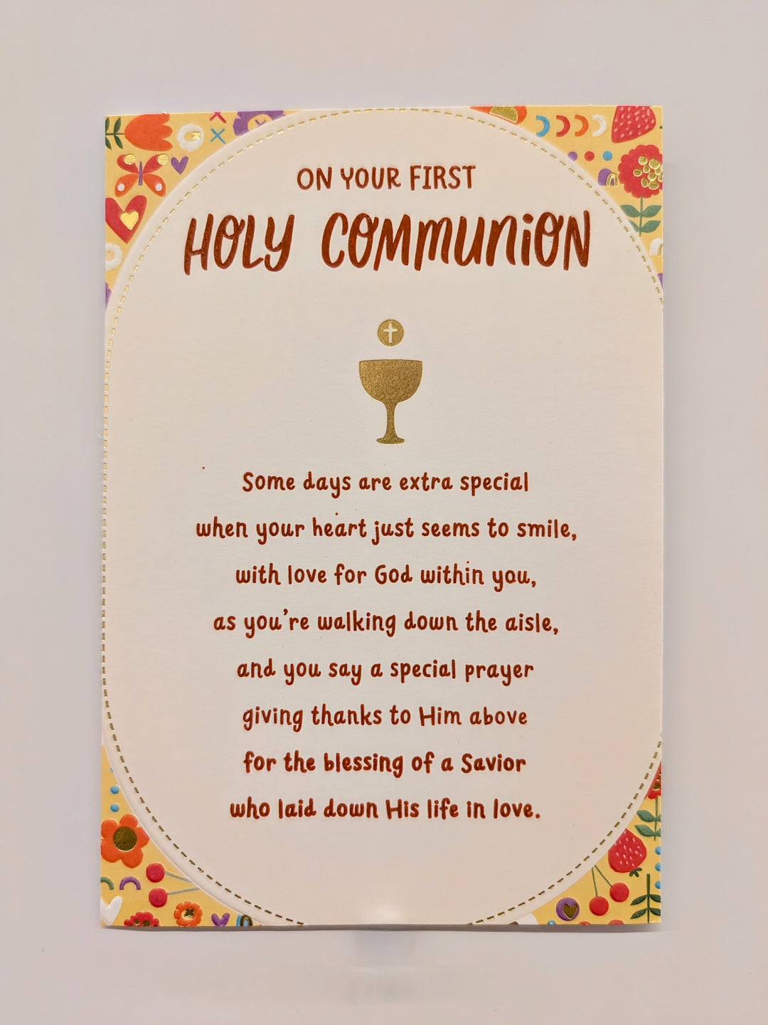 On Your First Communion Greeting Card
