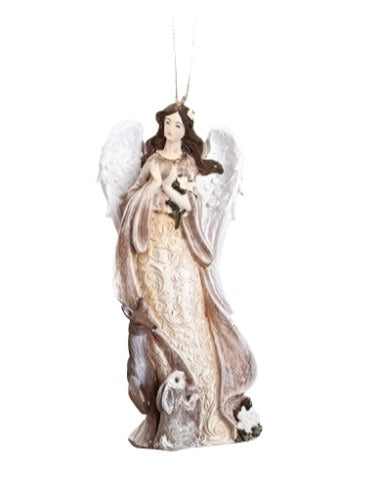 Angel with Forest Animal Ornament