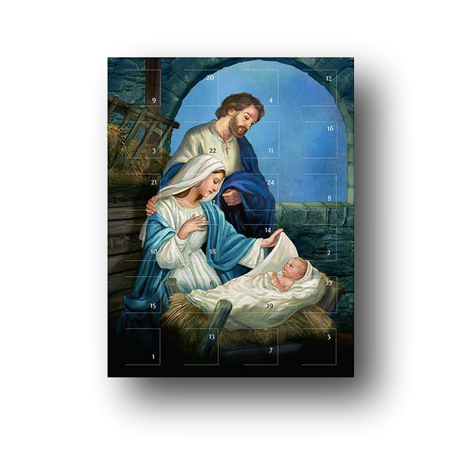 Holy Family Advent Calendar Card