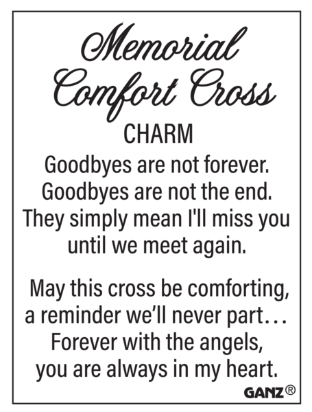 Memorial Comfort Cross Pocket Charm