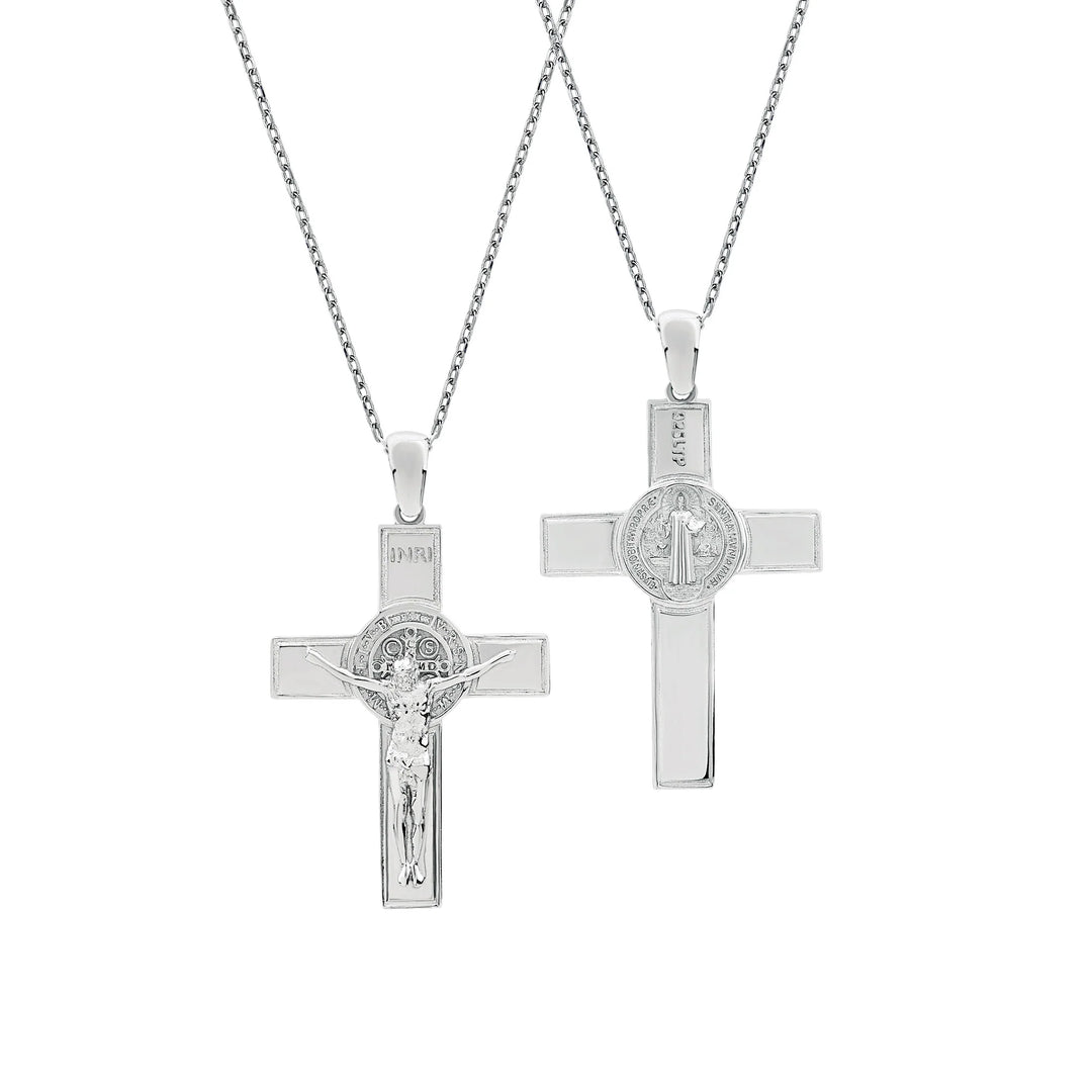 Saint Benedict Crucifix Sterling Silver Pendant