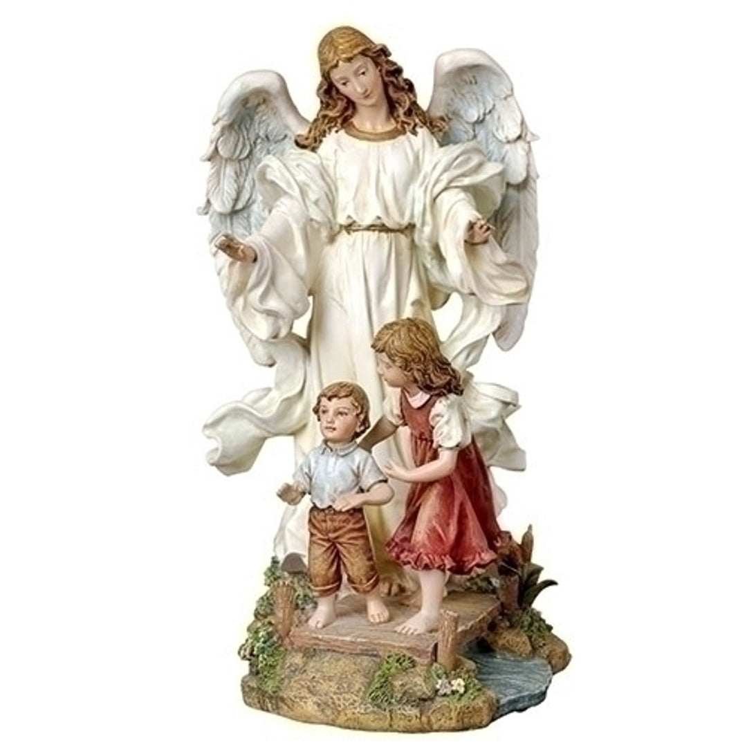 10" Guardian Angel with Children on Bridge