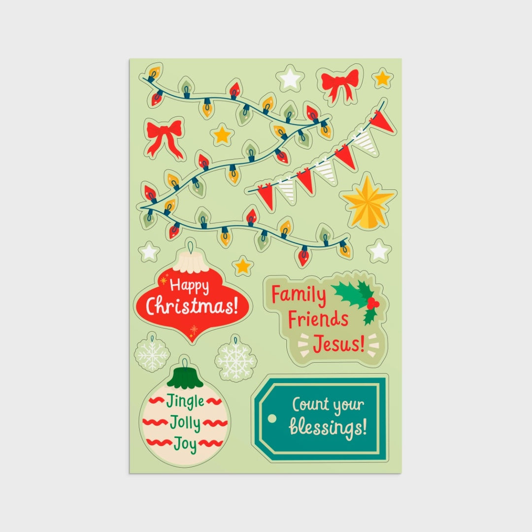 Interactive Sticker Christmas Tree - 8 Christmas Boxed Cards