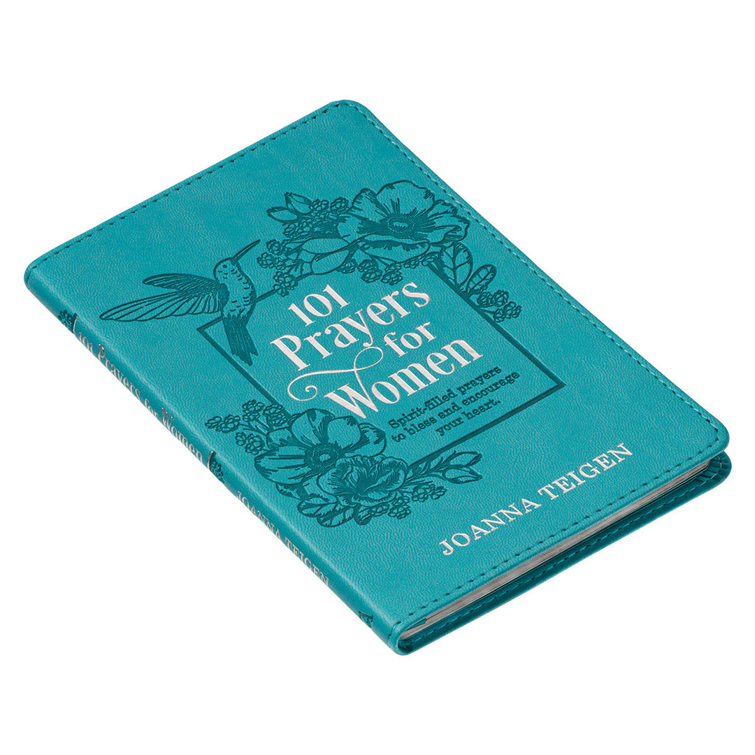 101 Prayers for Women Turquoise Faux Leather Gift Book