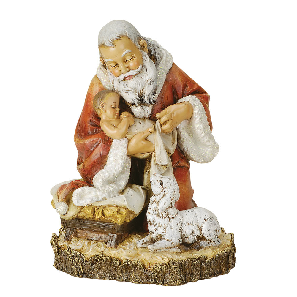 11.5" Kneeling Santa Figurine