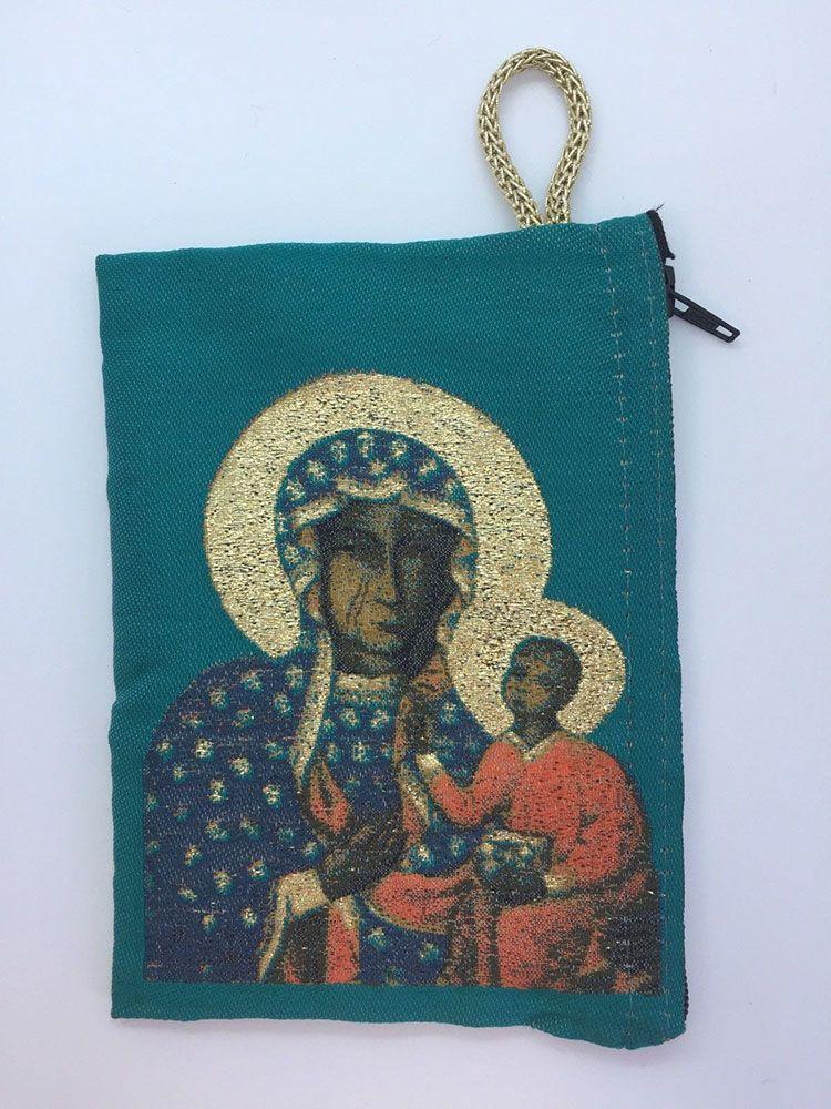 Our Lady of Czestochowa Kilim Rosary Bag