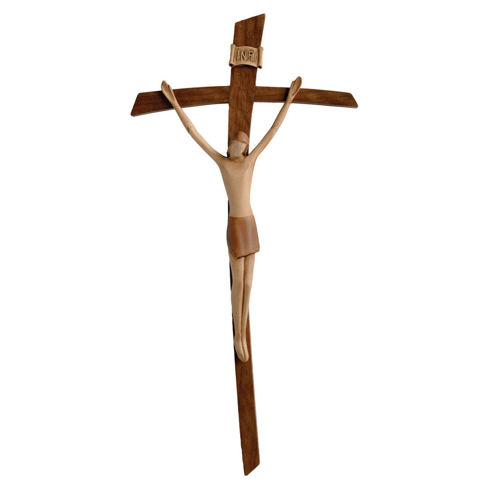 15″ Hardwood Wall Crucifix