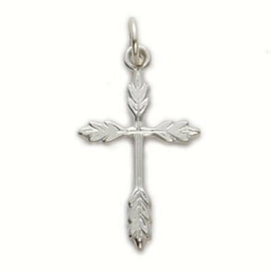 Sterling Silver Wheat Cross on 16-18" Chain