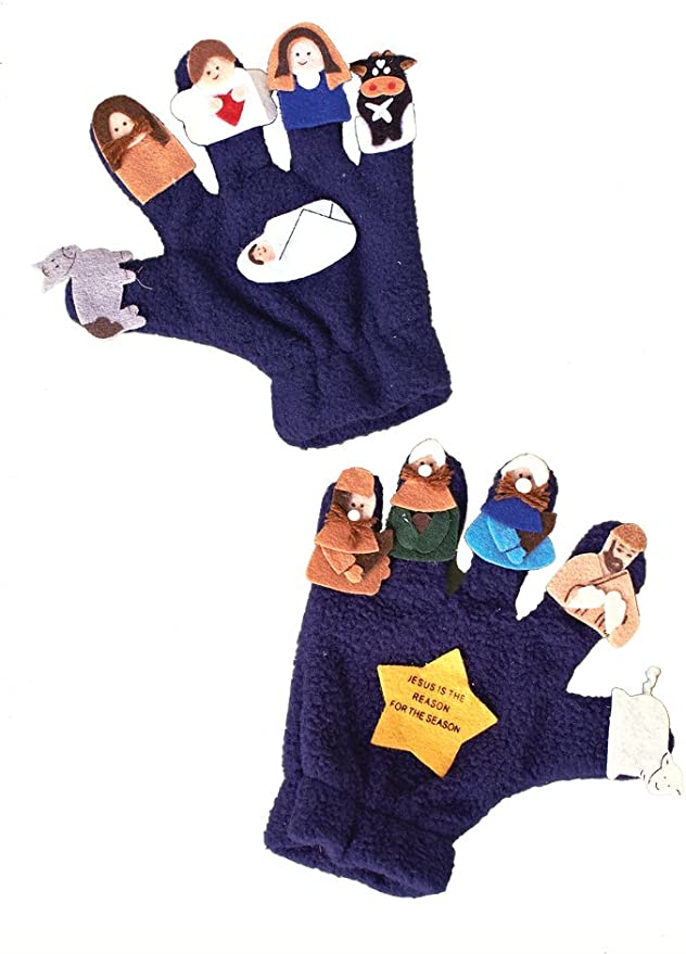 2 Piece Nativity Puppet Glove Set