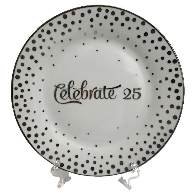 25th Wedding Anniversary Silver Plate