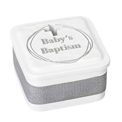 2.75" Baby's Baptism Trinket Box