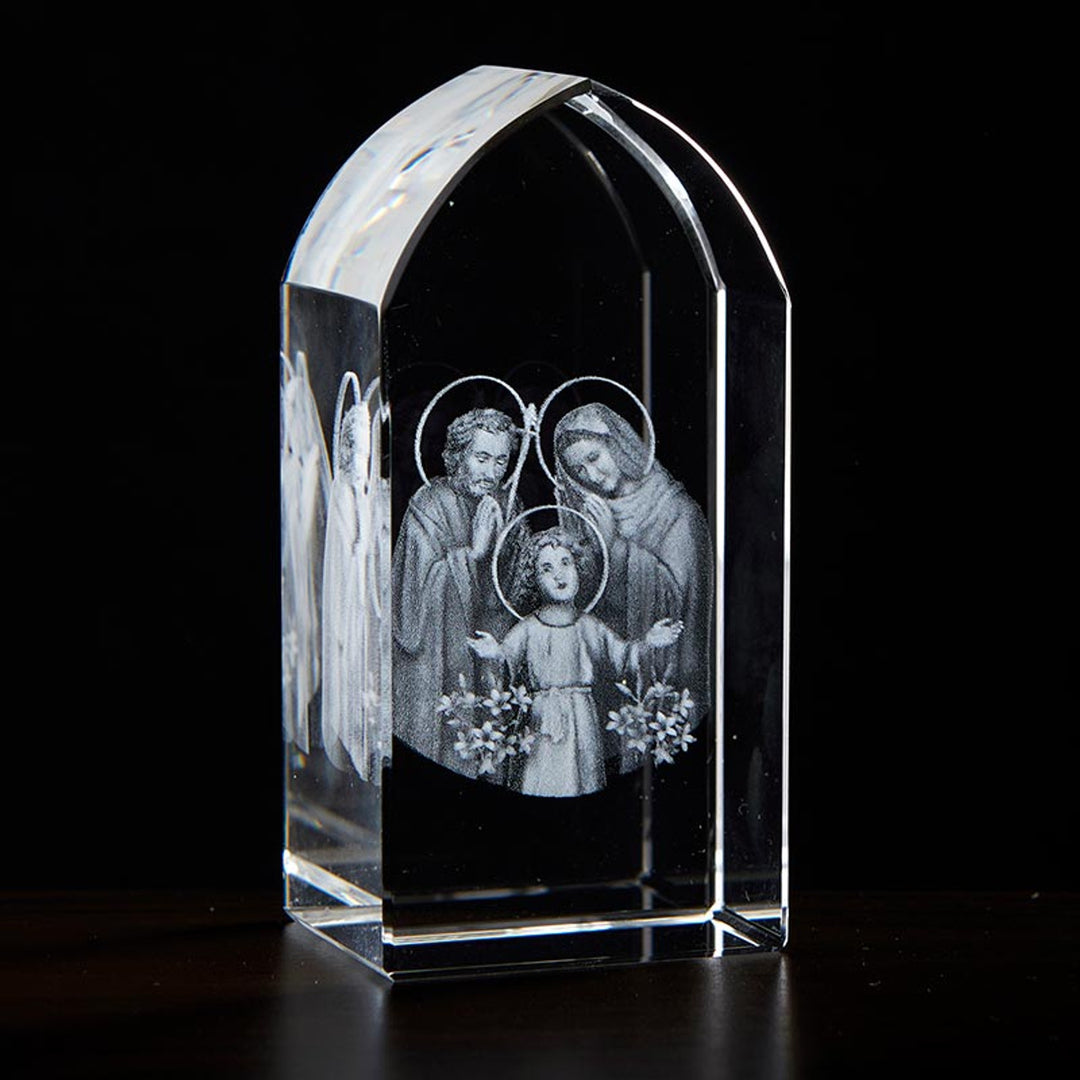 3" Holy Family Etched Glass