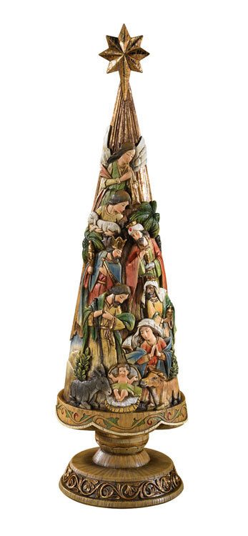 30" Nativity Christmas Tree