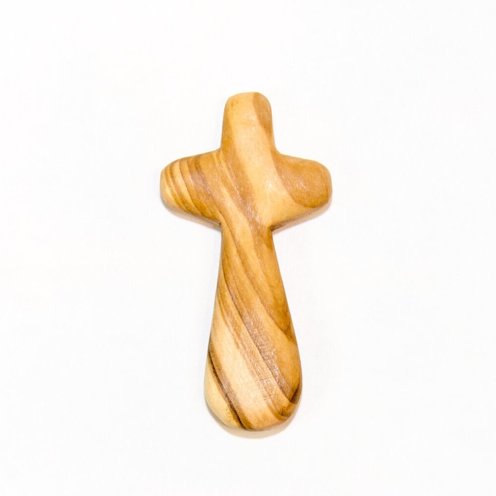 3.75" Olive Wood Comfort Cross