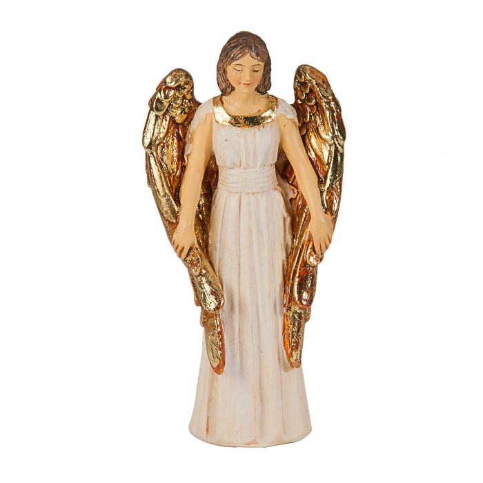4" Cold Cast Resin Hand Painted Statue of Guardian Angel in a Deluxe Window Box