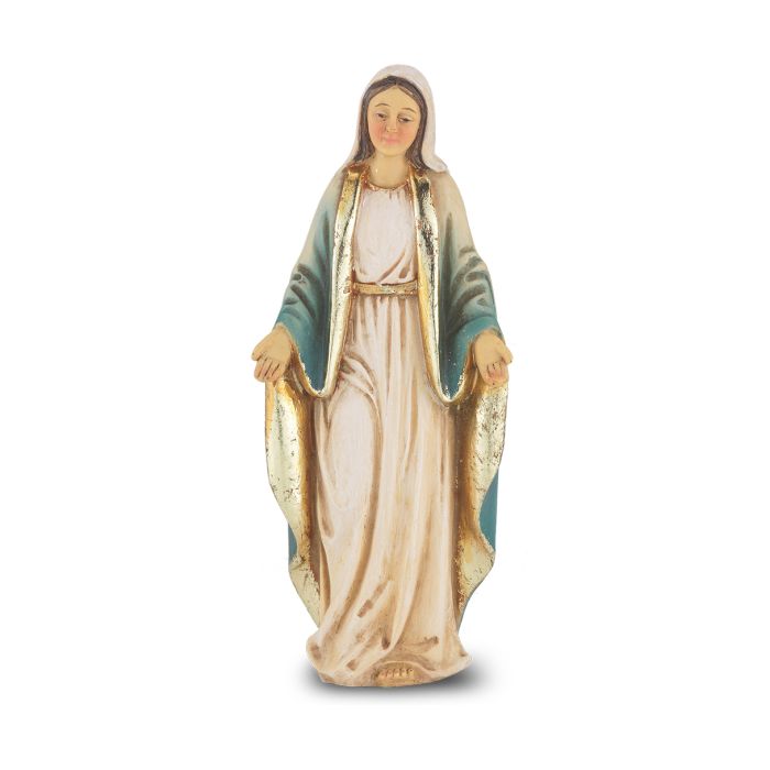 4" Cold Cast Resin Hand Painted Statue of Our Lady of Grace