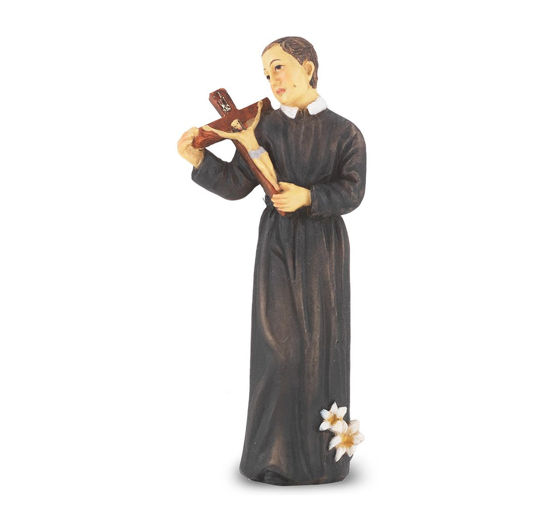 4" Cold Cast Resin Hand Painted Statue of Saint Gerard in a Deluxe Window Box