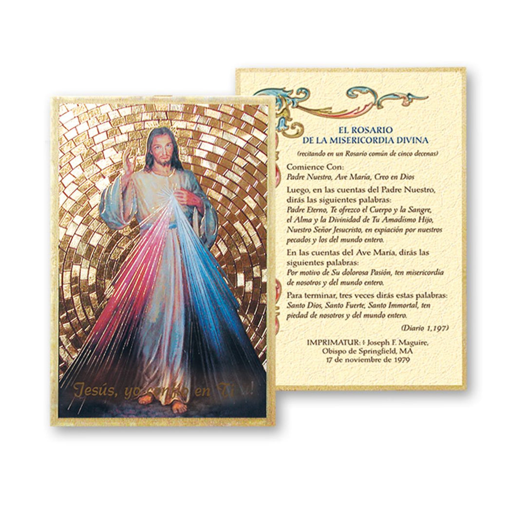 4" x 6" Divine Mercy Mosaic Plaque - Spanish
