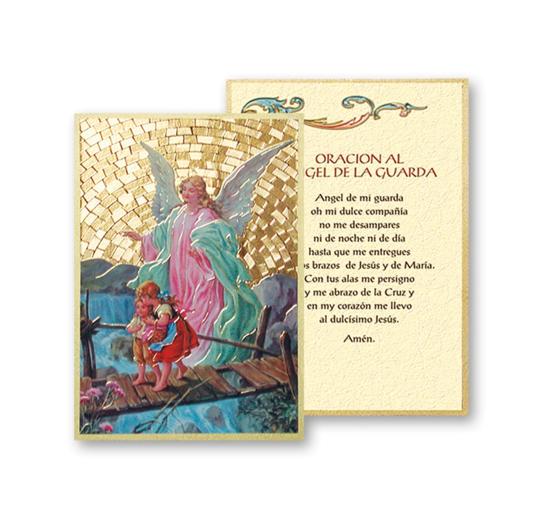 4" x 6" Guardian Angel Mosaic Plaque - Spanish