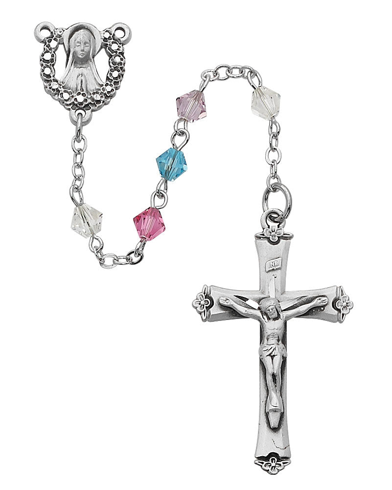 Multicolor Tin-cut Swarovski Crystal Rosary