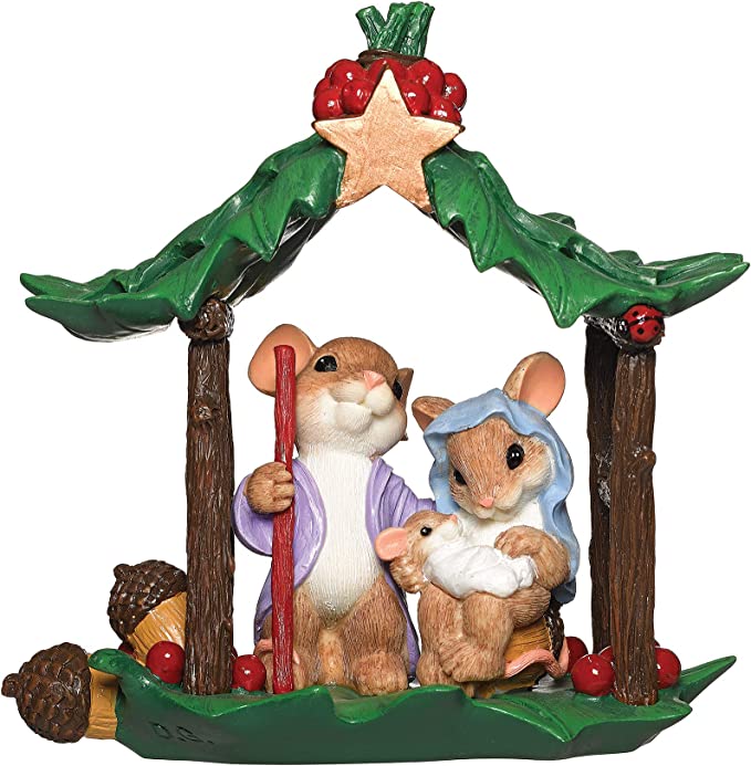 5" Mouse Holy Family Nativity Figurine