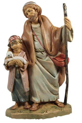 5" Papa and Misham with Lamb Figurine