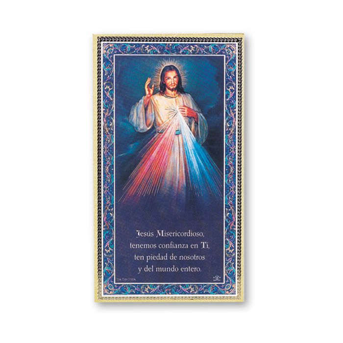 5" x 9" Divine Mercy Plaque - Spanish