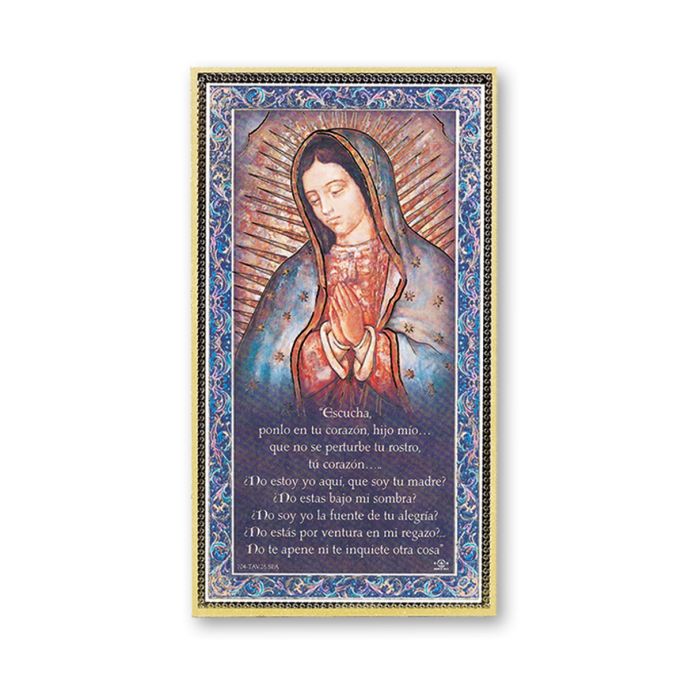 5" x 9" Our Lady of Guadalupe Plaque - Spanish