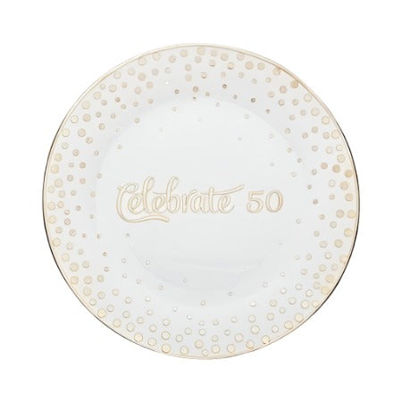 50th Wedding Anniversary Commemorative Plate