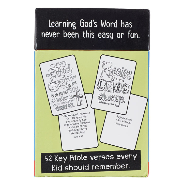 52 Bible Memory Verses Coloring Cards