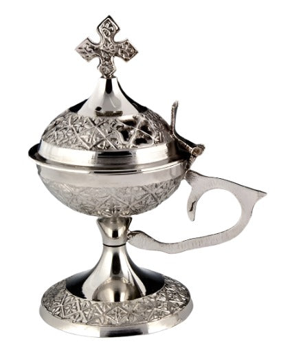 5.5" Cross Carved Censer Burner