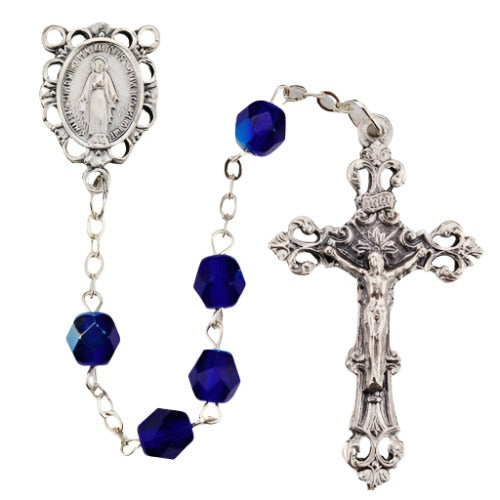 Blue Sapphire - September Birthstone Rosary