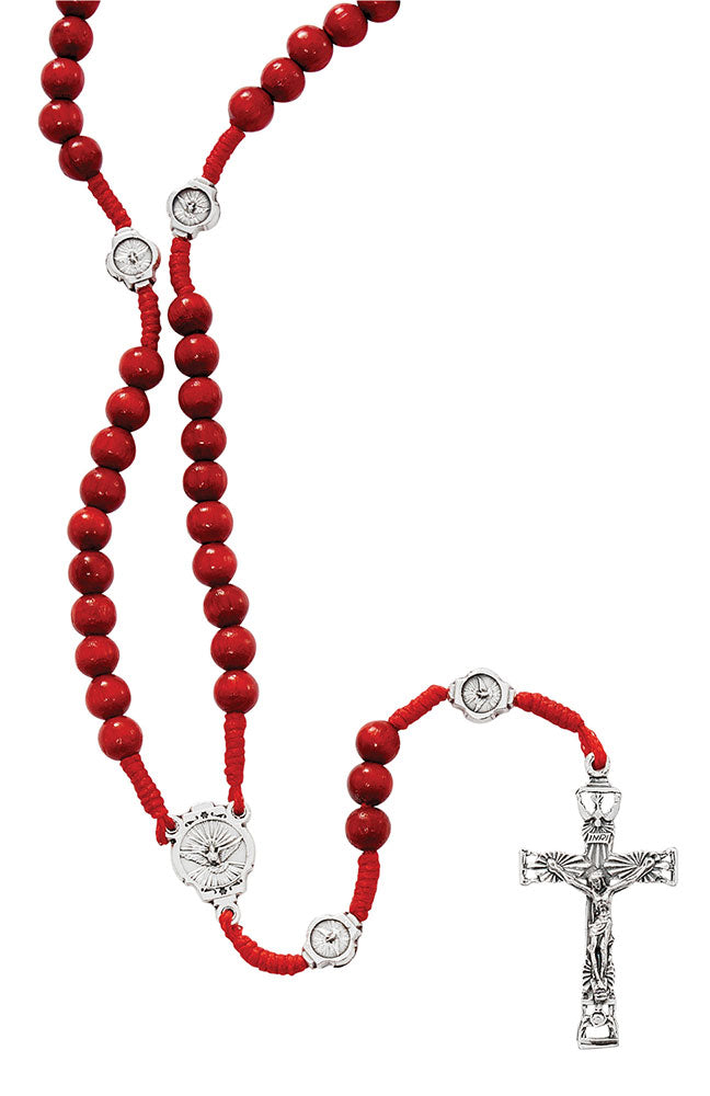 Red Wood Holy Spirit Rosary