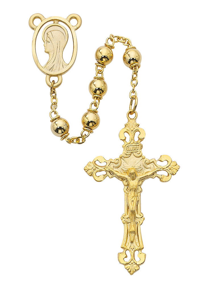 6MM 735365Gold Plated Rosary