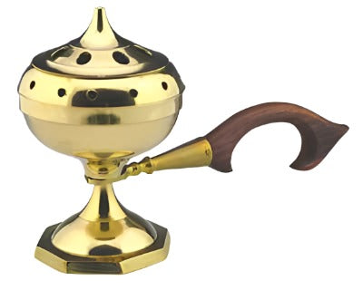 7" Brass Censer Burner with Handle