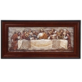 7" Last Supper Plaque with Frame