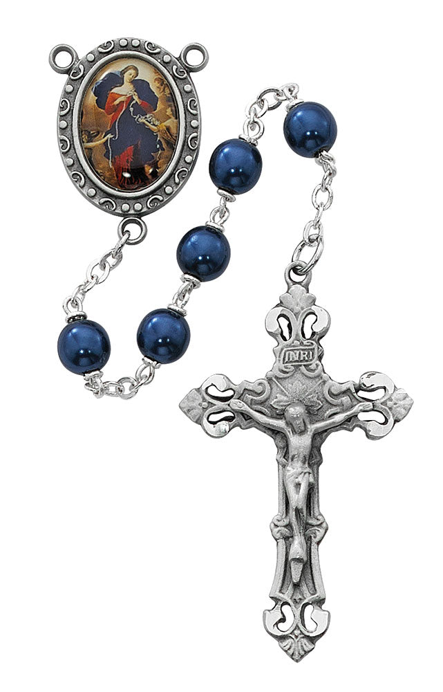 7mm Blue Pearl Our Lady Undoer of Knots