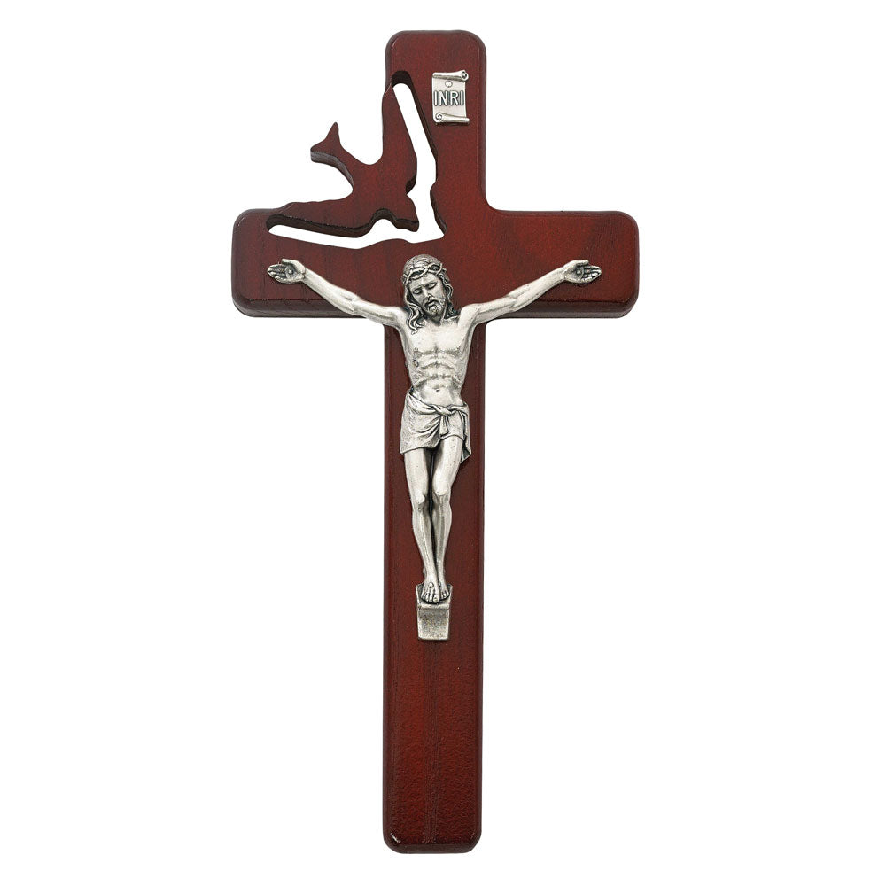 8" Cherry Holy Spirit Crucifix