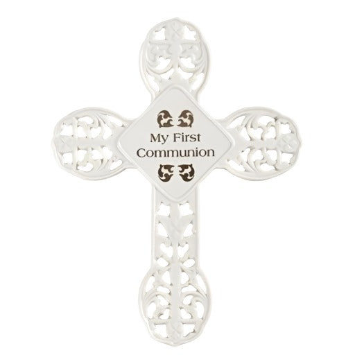 8" My First Communion Porcelain Wall Cross