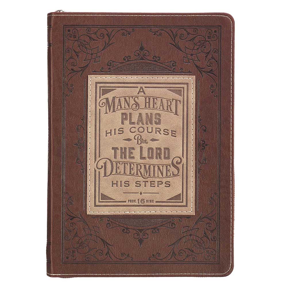 A Man's Heart Zippered Journal