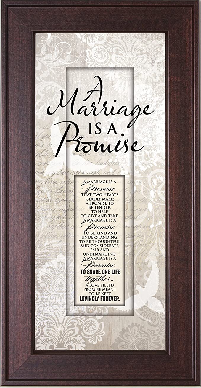8" x 16" A Marriage Is A Promise Frame