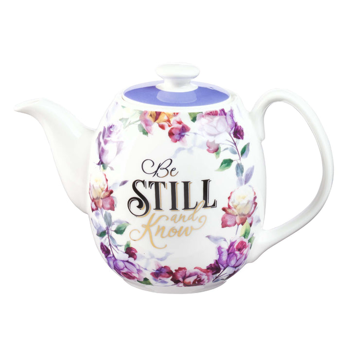 Be Still and Know Purple Teapot - Psalm 46:10