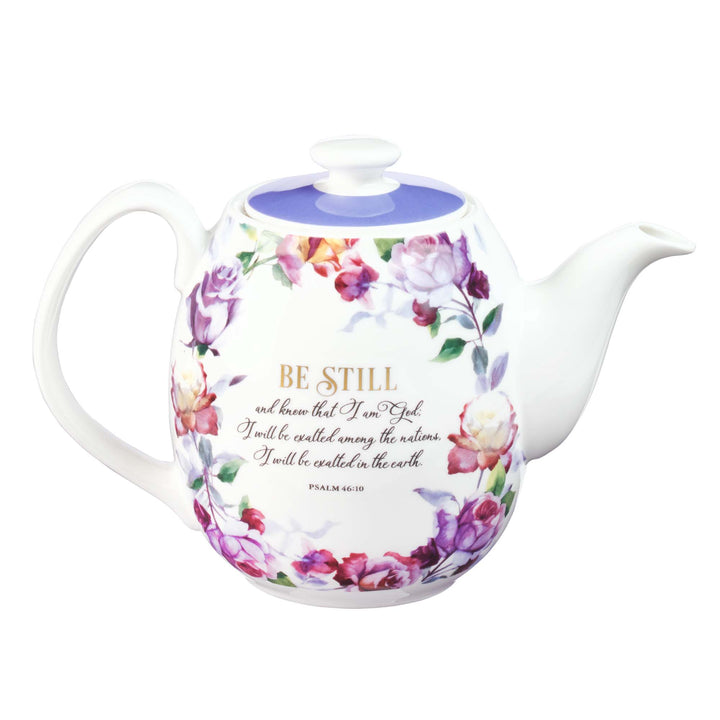 Be Still and Know Purple Teapot - Psalm 46:10