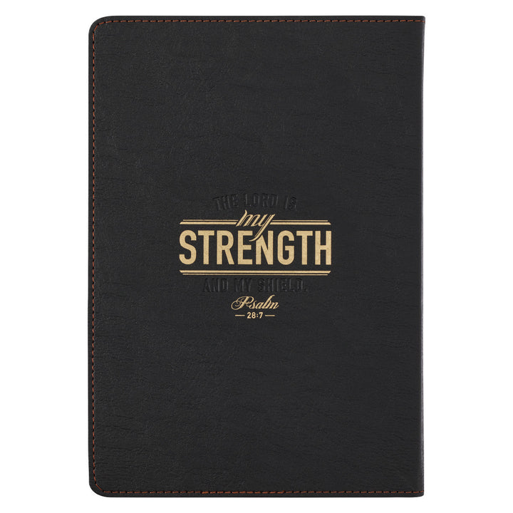 Best Dad Ever Brown Faux Leather Classic Journal - Psalm 28:7