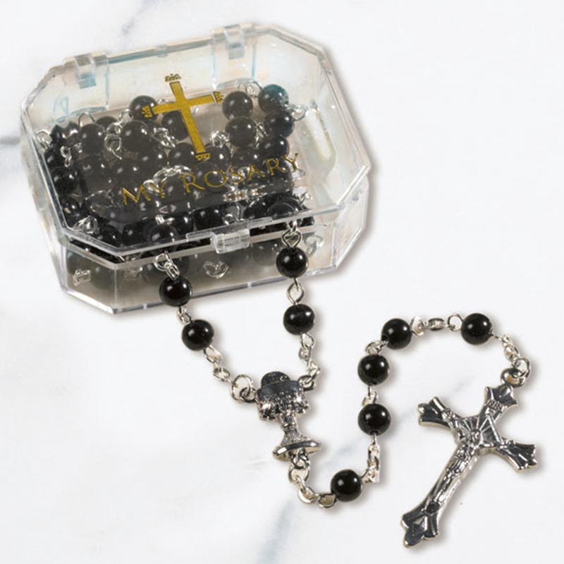 Black First Communion Rosary