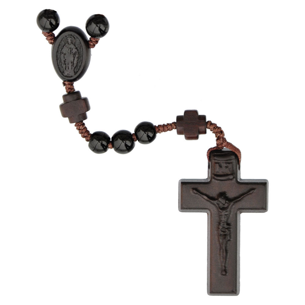 6mm Jujube Wood Genuine Black Onyx Rosary