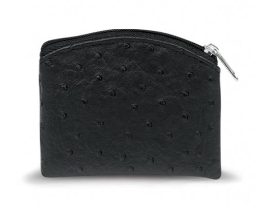 Black Ostrich Skin Pattern Rosary Pouch